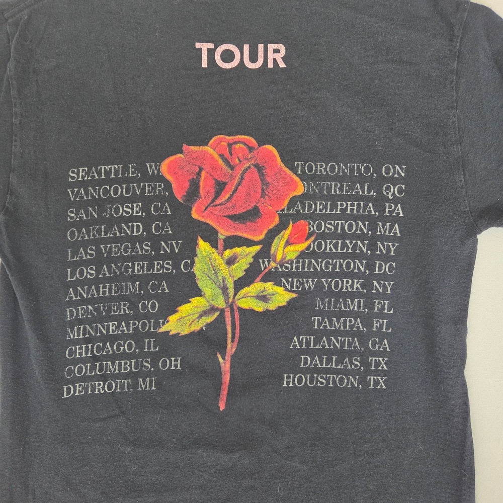 Yeezus Tour T-Shirt Grim Reaper Rose Size S Graphic Black Concert Merch Holes - Picture 5 of 11